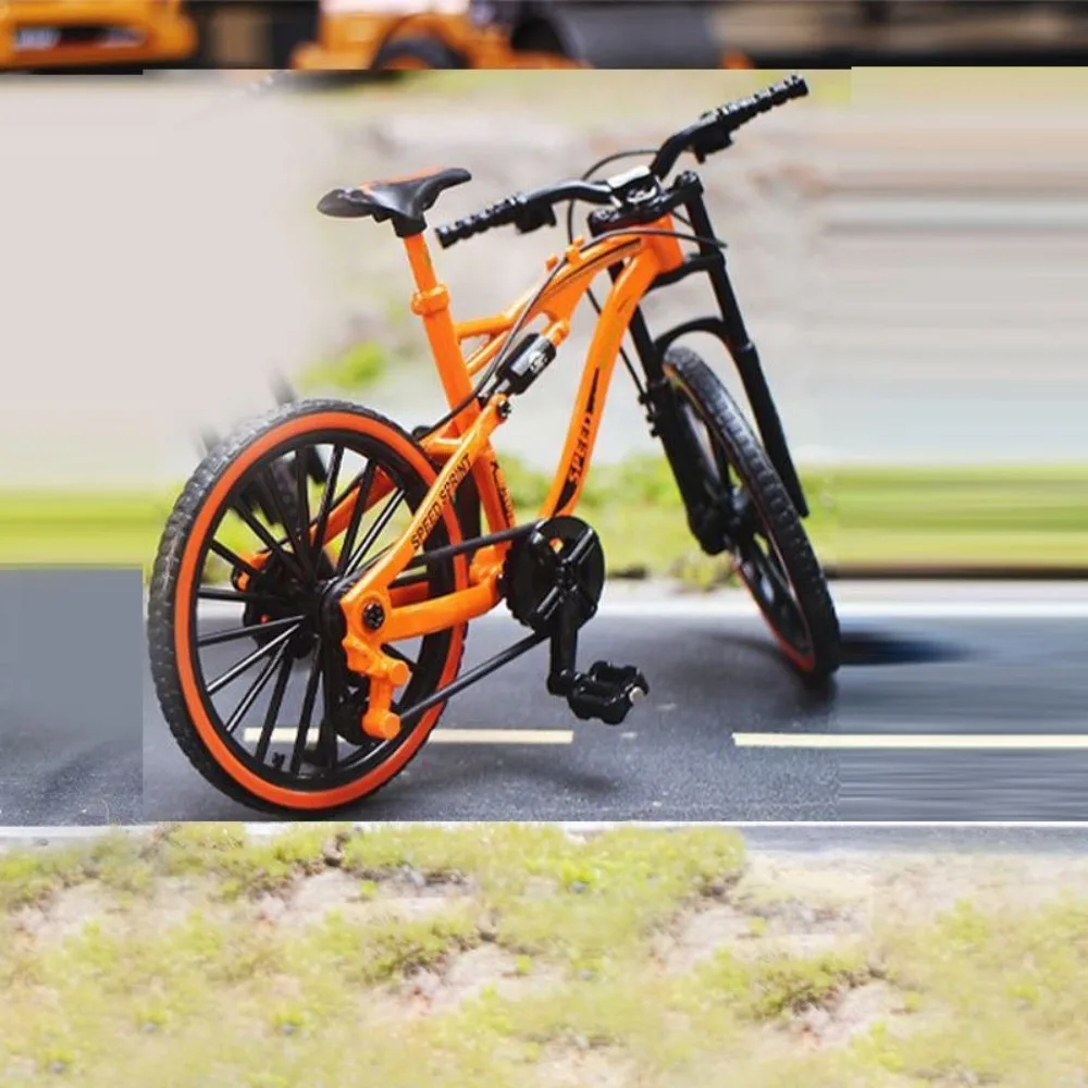 New Alloy Mini Bicycle Model Mini Colorful Mountain Racing Bike Collection Simulation Metal Bicycle Racing Enthusiasts