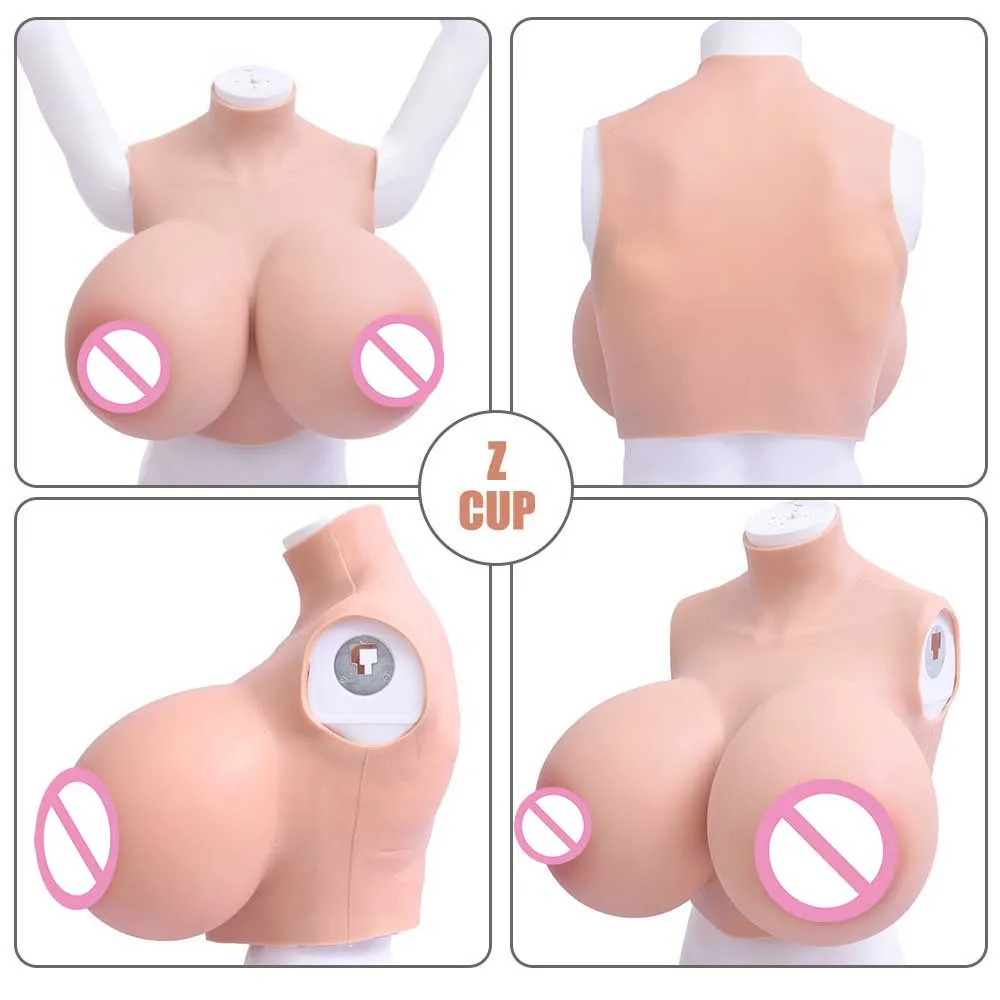 S/Z Cup Breast Forms X  Fake Boobs Z Silicone Breastplate Man to Woman Cosplay Crossdress ZZ for Transgender Ladyboy LGBT