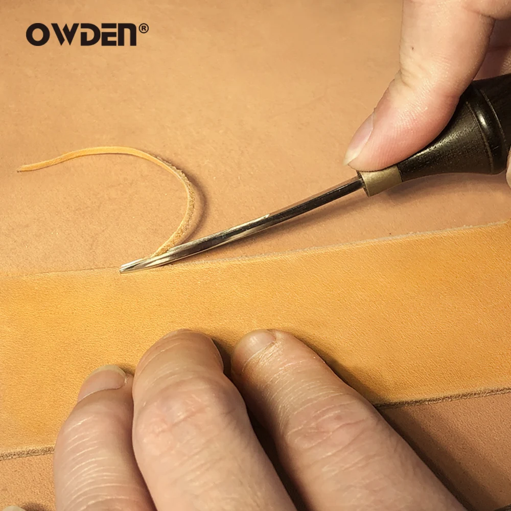 Imagem -05 - Owden Leather Edge Beveler Tool Kit Leathercraft Skiving Tool para a Mão Nitidez Chanframento Grupo 15