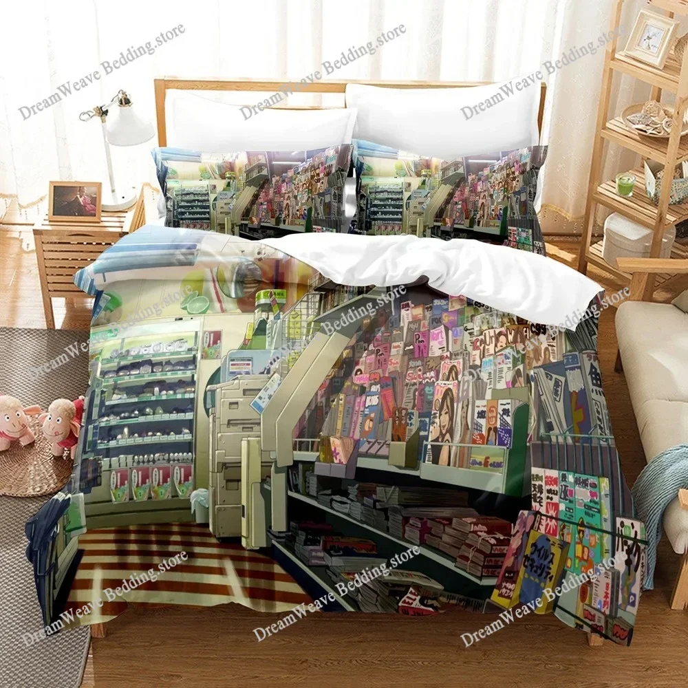 Bedding Decor Japan 3D Anime 5 Centimeters Per Second Bedding Sets Duvet Cover Set with Pillowcase Twin Full Queen King Bedcloth