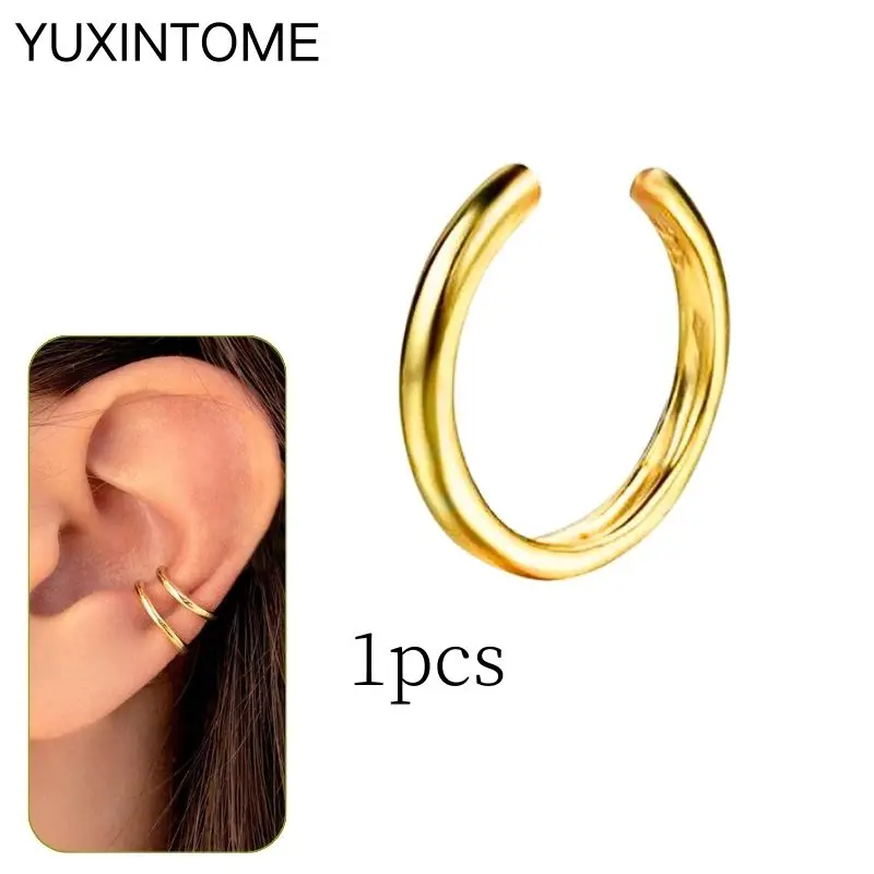 Women's 24K Gold Plated Punk Ear Cuff, No Piercing