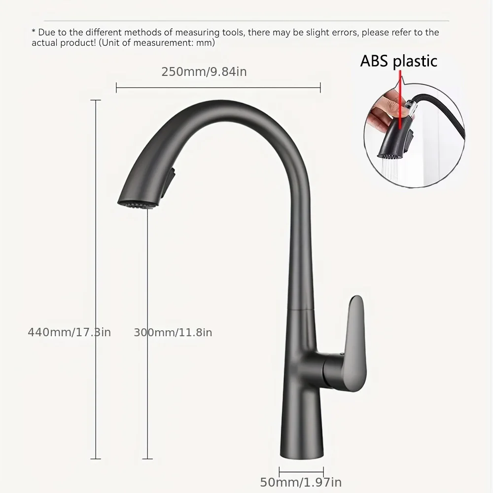 Adea Cold And Hot Pull-out Universal Telescopic Hidden Faucet Kitchen Accessories, Stainless Steel