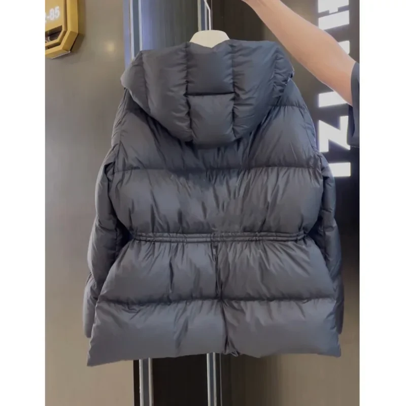 2025 Winter New Down Short Padded Jacket Women Parkas Fur Collar Thick Cotton Coats Clothes Black Beige Brown Outerwear Female