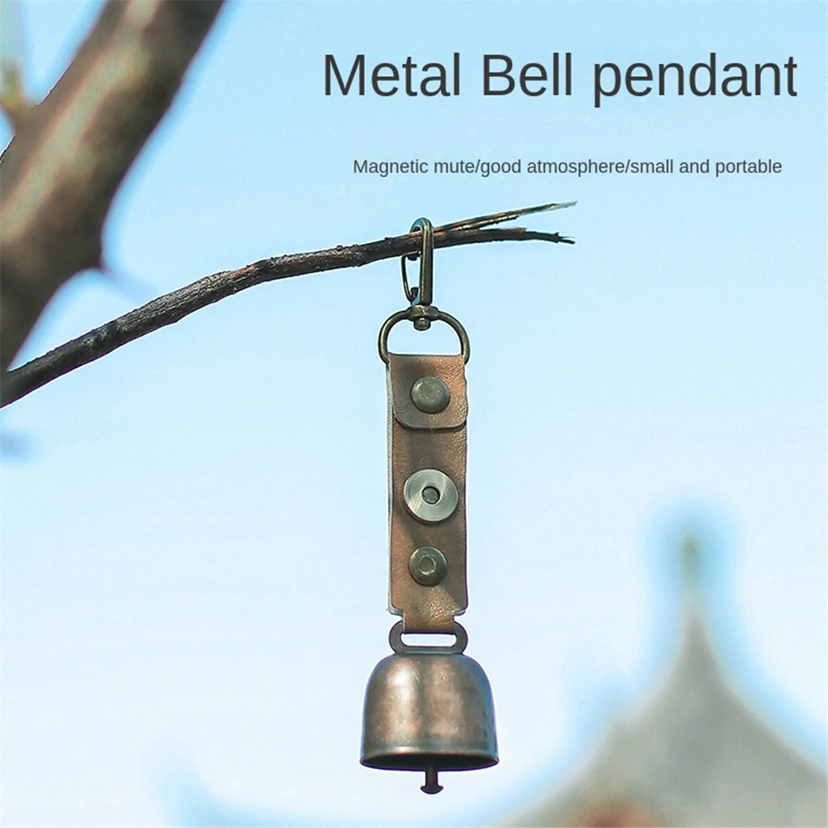 Outdoor Bell Charm Ornament Bell Keychain Cowbell Accessory Pet Charm Bear Bell Camping Accessory-B