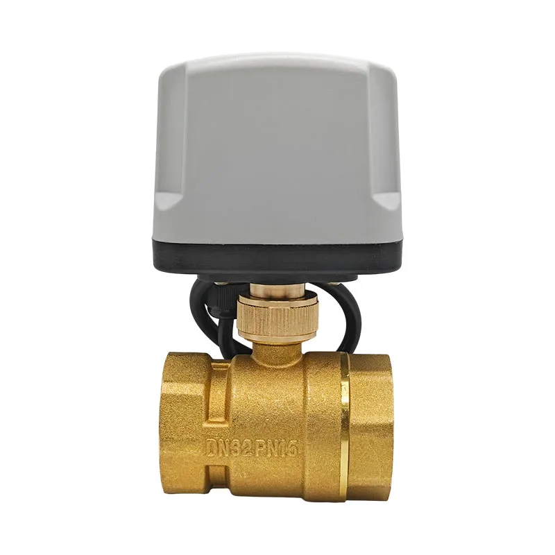 3-4s Quick-open Electric Ball Valve DN15-DN50 Female Thread Brass IP65 Waterproof Motorized 2-Port Valve AC/DC 12V 24V 110V 220V