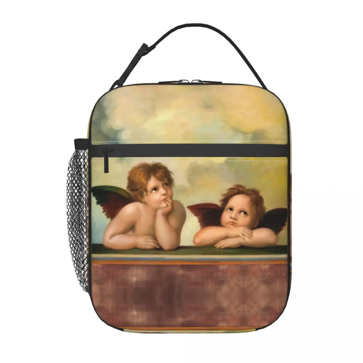 Renaissance Angels Winged Cherubs Insulated Lunch Tote Bag Vintage Portable Thermal Cooler Bento Box Outdoor Camping Travel