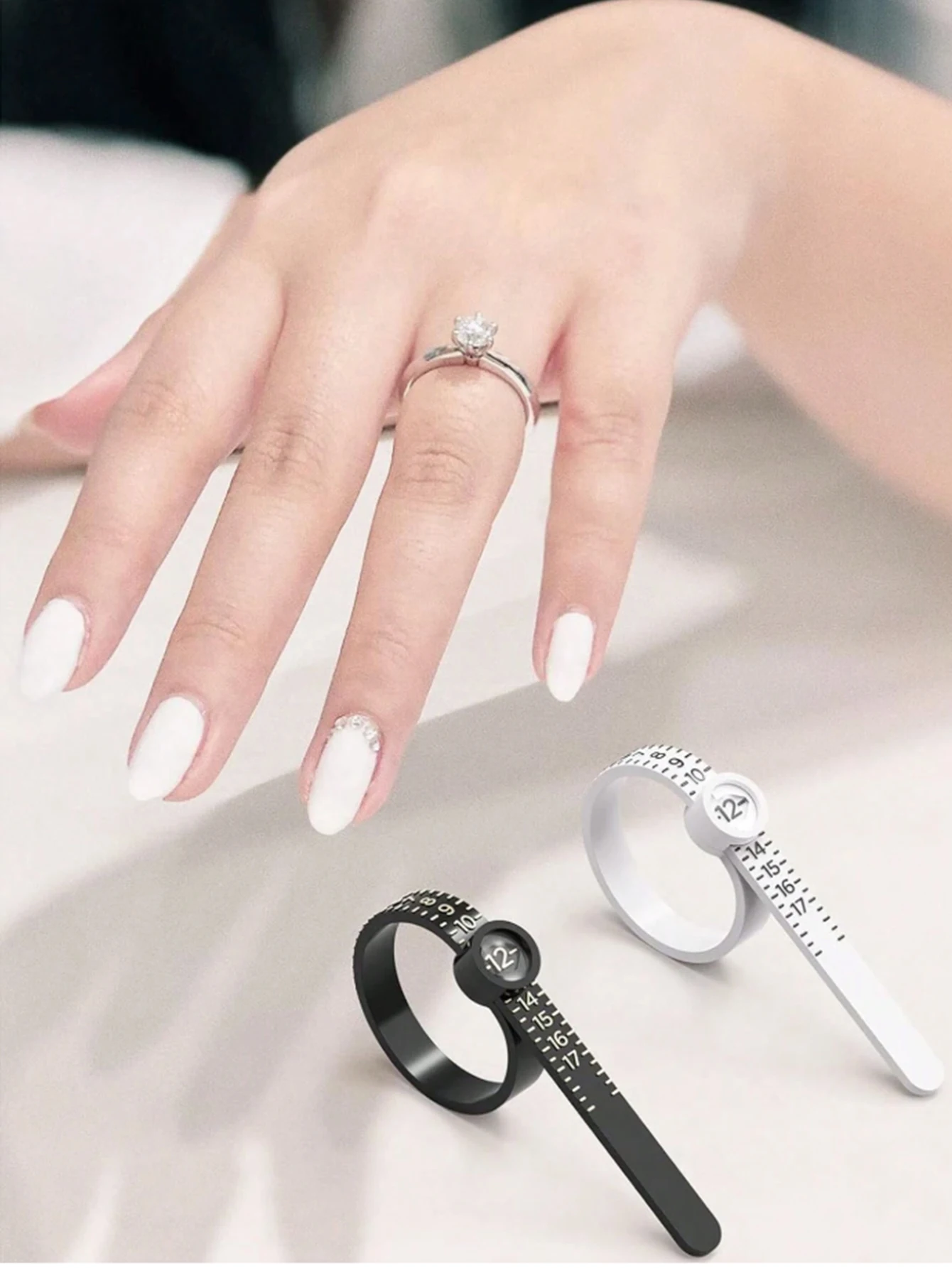 1/2Pcs Ring Measuring Ring,Ring Sizer Measuring Tool,US Size Finger Size Adjuster Standard Soft Size Ring Measurement Tool Ring