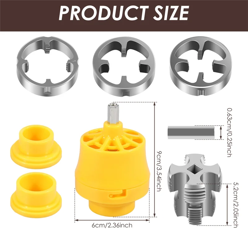 

A7THK-8PCS Инструмент для заправки труб из ПВХ, пластиковый нитевдеватель, электрическая дрель, метчик, штампы 1/2 3/4, 1 дюйм, сантехнический инструмент
