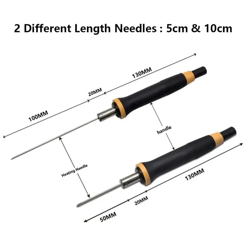 AWAH Foam Cutter Hot Wire Electric Styrofoam Cutting Pen Tool 2 Needle Heat-Insulated Handle US Plug Higher Temperature