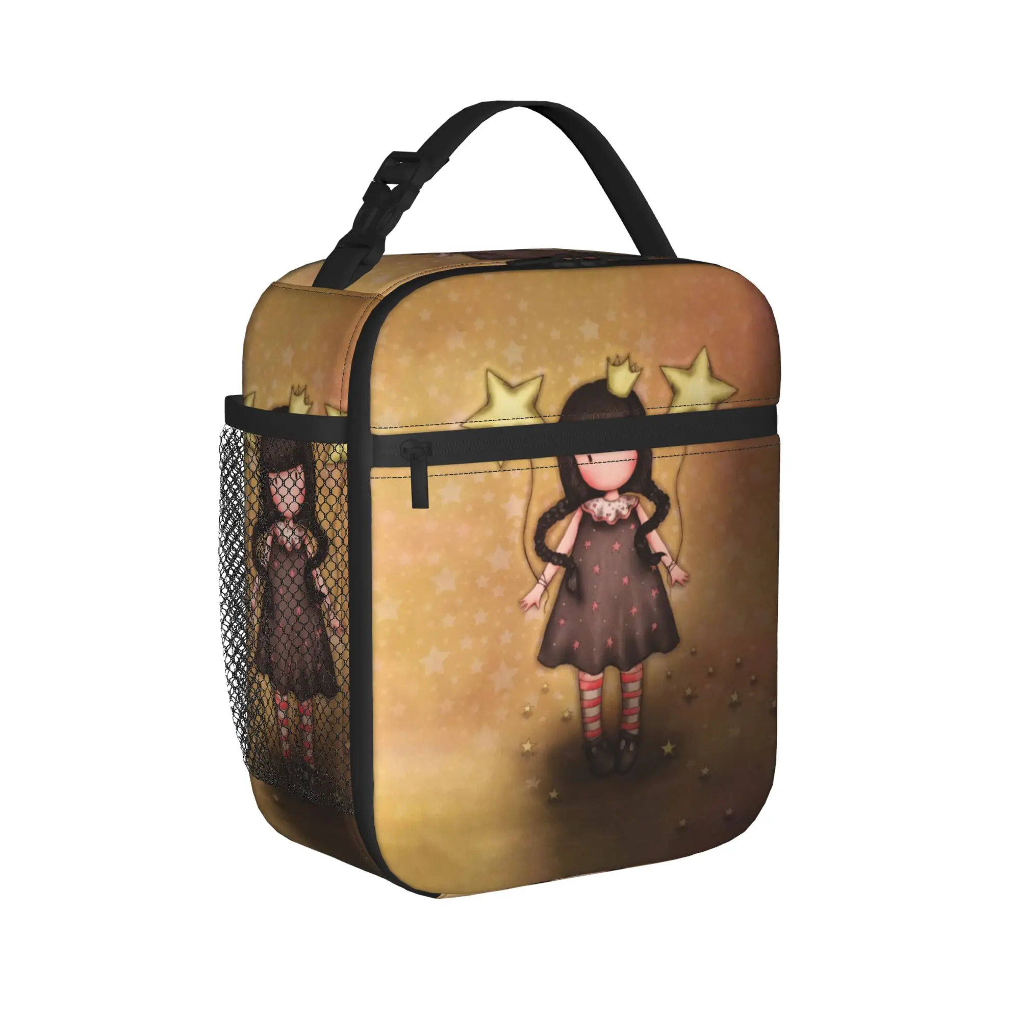 S-Santoro G-Gorjuss Insulated Lunch Bag Cooler Bag Reusable,Lunch Container Cute Cartoon Large Tote Lunch Box Food Storage Bags
