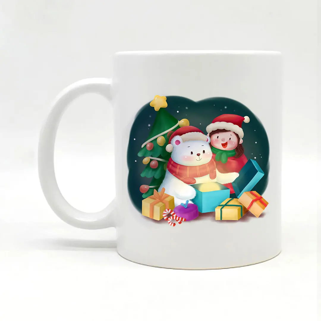 Fun Christmas mugs Santa and reindeer, Christmas tree, Snowman mugs Christmas Eve boxes filled Christmas cups holiday gifts