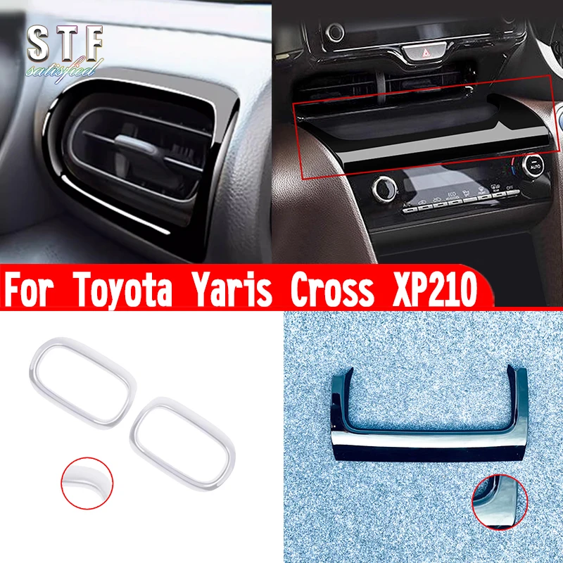 

For Toyota Yaris Cross XP210 2020-2023 Car Accessories Interior Air-Condition Vent Outlet Cover Trim Molding Decoration W4