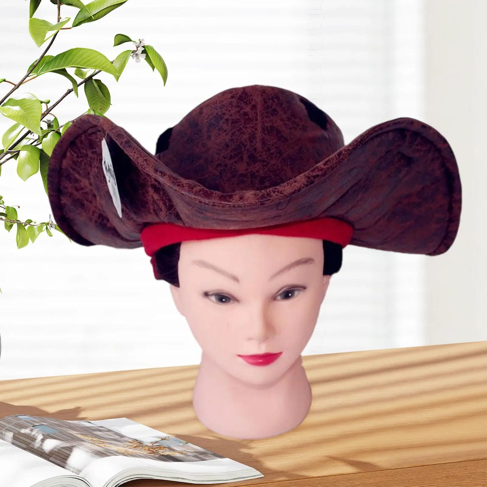 

Halloween Pirate Hat Unique for Adults Gift Comfortable Headwear Headgear for Fancy Dress Performance Birthday Festival Carnival