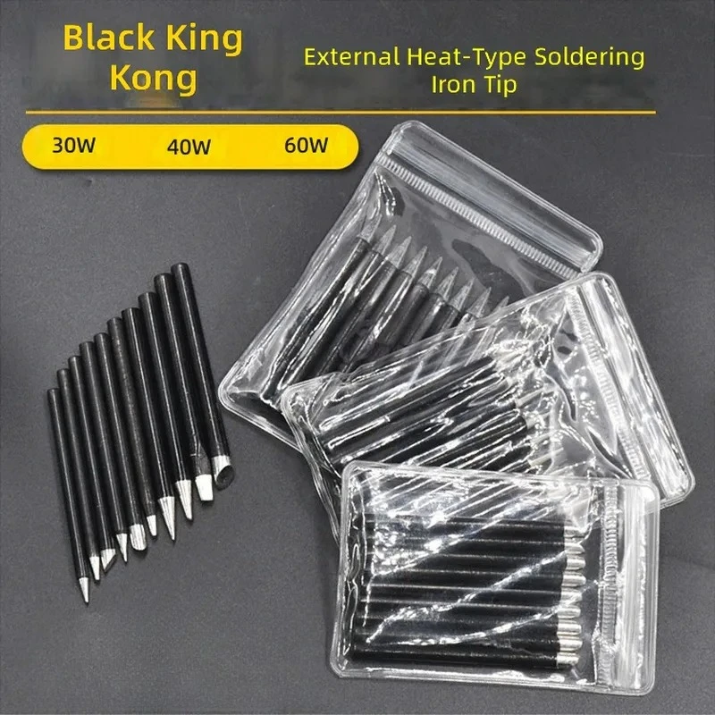 for B-Tip Black Diamond Soldering Iron Head 30W 40W 60W Round Tip External Thermal Welding Tip One-Word Electric Soldering