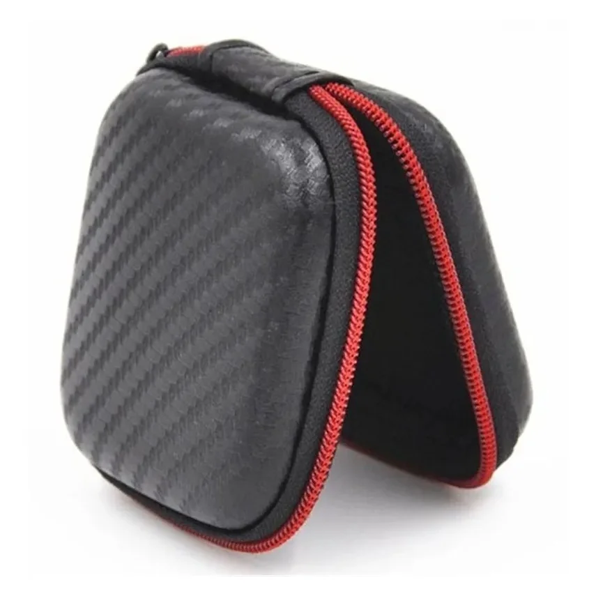 Earphone Case Pouch Earphone Fiber Zip Case Earphone Earbuds Data Cable Storage Organizer Hard Case Headset Accessories