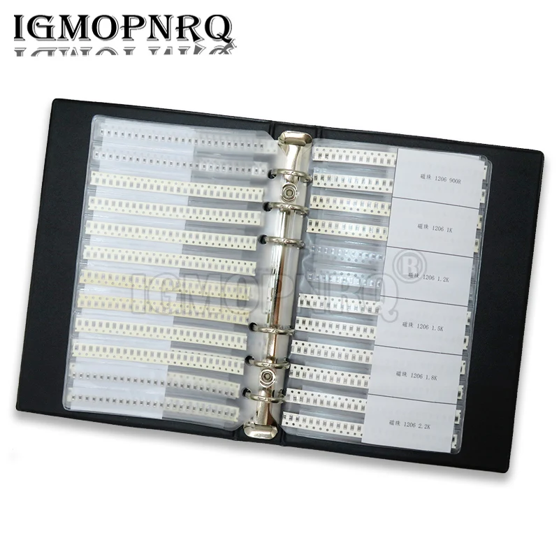 0402 0603 0805 1206 SMD próbka książki indukcyjności koralik ferrytowy laminowany arkusz magnetyczny zestaw próbek kulek magnetycznych indukcyjności książki