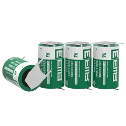 EEMB 3V CR14250 Battery with VBR Solder Tabs  3V 1/2 AA Battery 900mAh Lithium Battery with Tabs Non-Rechargeable Batteries