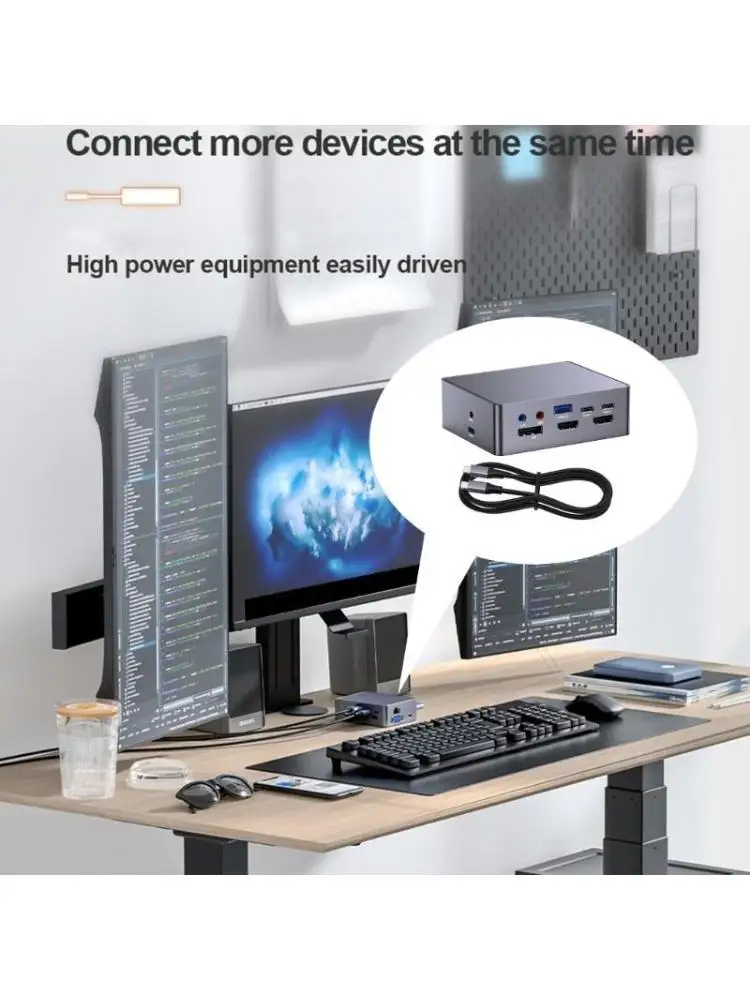 

R53C Многопортовые адаптеры 16 в 1 с двойным экраном 4K HDTV DisplayPort с металлическим рассеиванием тепла для настольного