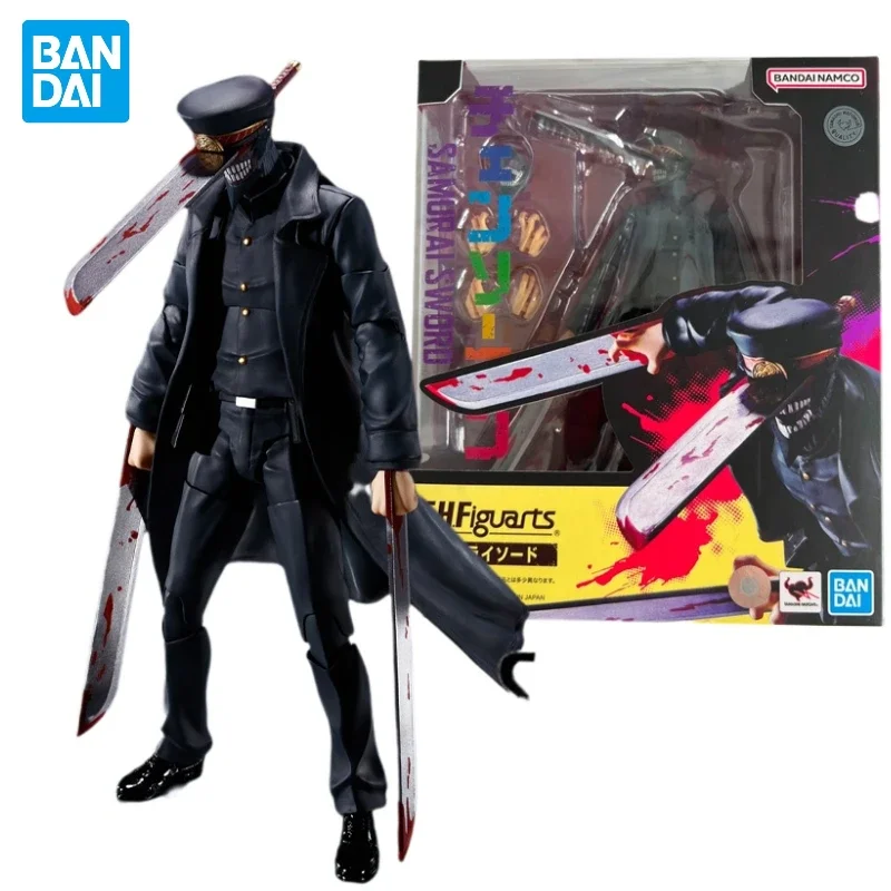 Bandai-Modèle de figurine d'action Anime, S.H.Figuarts, SHF Chainsaw Man, Kantana Man, Samurai Sword, Jouets originaux, Cadeaux de collection, En stock