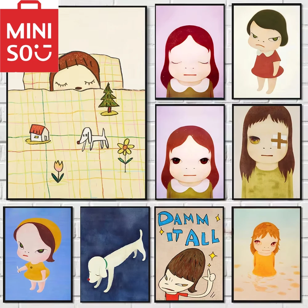 

MINISO DIY картина маслом по номерам мультфильм японские куклы для сна украшение дома настенный декор для гостиной лучший подарок безрамки