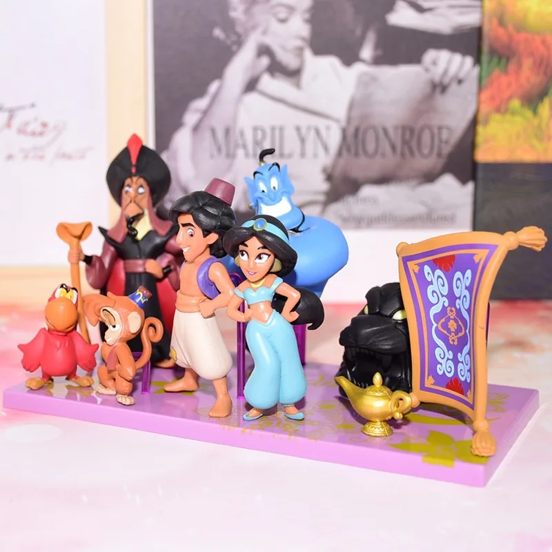 Disney Princess jasmine figure toy Evil Monkey Tiger Aladdin and His Lamp PVC Action Figure Model Toy Dolls