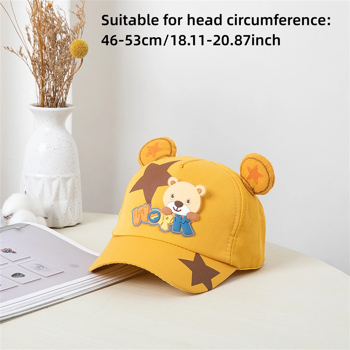 Cartoon Little Bear Embroidery Baby Cap Summer Kids Baseball Cap Outdoor Adjustable Infant Boy Girls Sun Hats