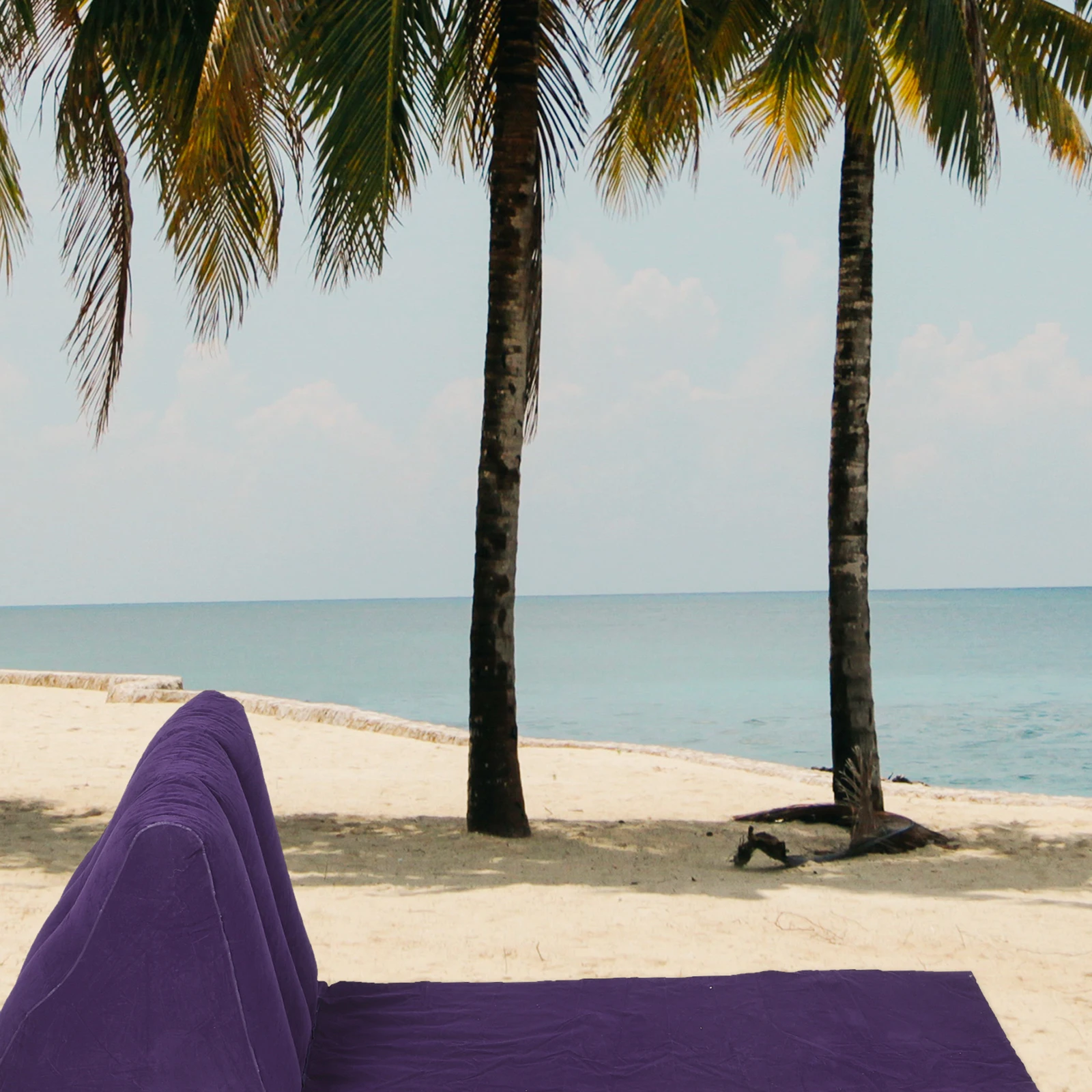 

Inflatable Outdoor Lightweight Beach Chair PVC Flocking Cushion Portable Leisure Rest Mat Comfortable Grass Support Pillow