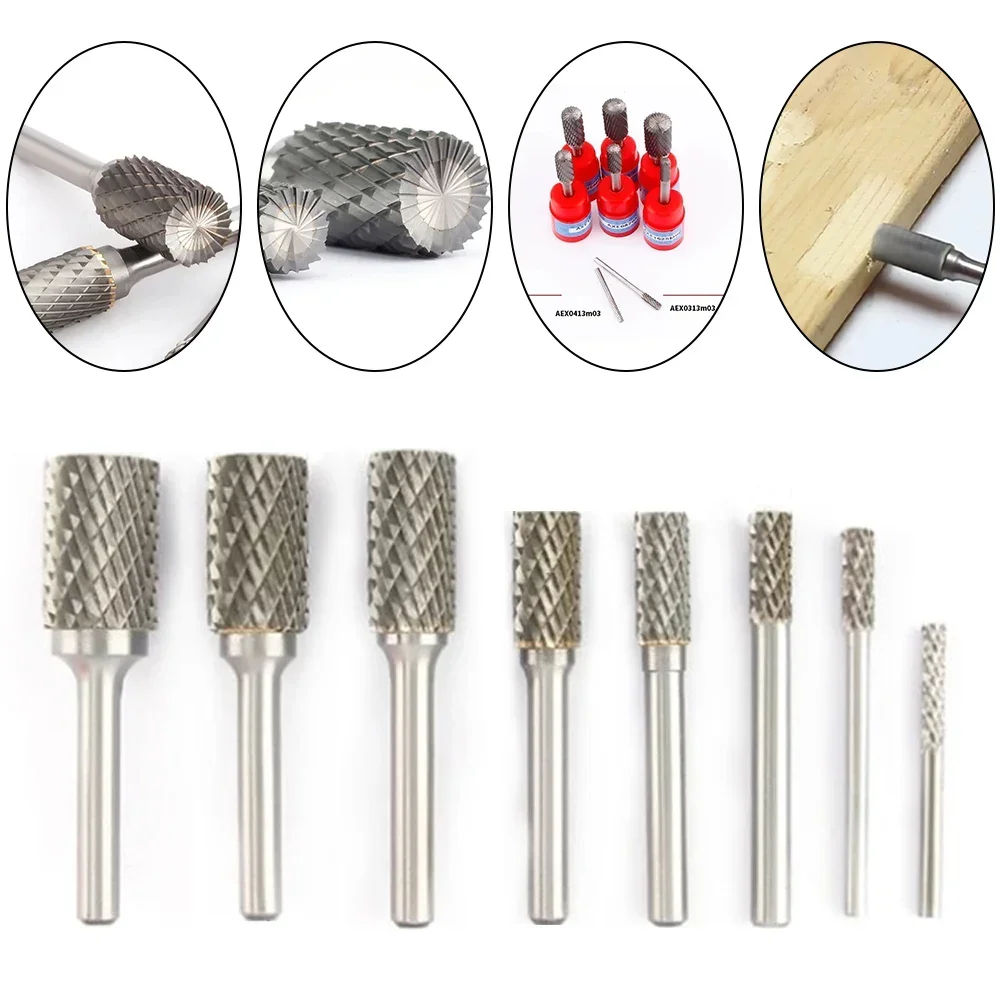 Double Cut Rotary Burrs Bit B Type Tungsten Carbide Rotary File For Metal Wood Files 3mm 6mm Shank Abrasive Tools