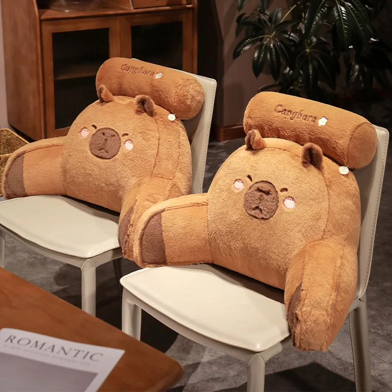Lovely Capybara Cushion Lumbar Support Pillow Triangle Reading Pillow Soft Headboard Cartoon Backrest On The Bed Gifts