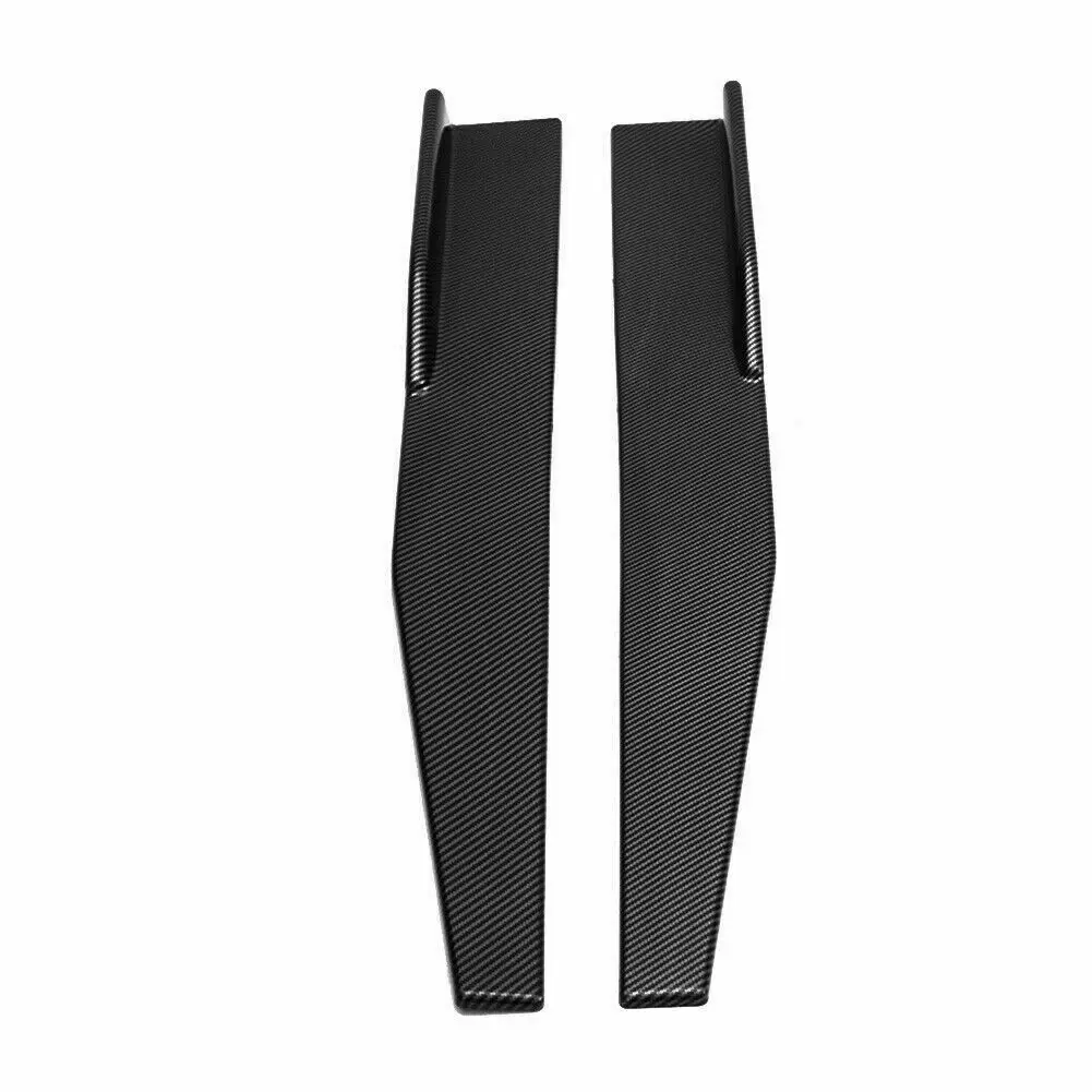 Quality Auto Parts Universal Front Bumper Splitter Lip Spoiler Diffuser Body Kit Black Winglets Side Skirt Extension Protector