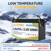 LiFePO4 배터리 12V 100Ah BMS100A 인버터 태양광 오프로드 오프 그리드 태양 에너지 딥 사이클용 충전식 리튬 배터리 팩 4