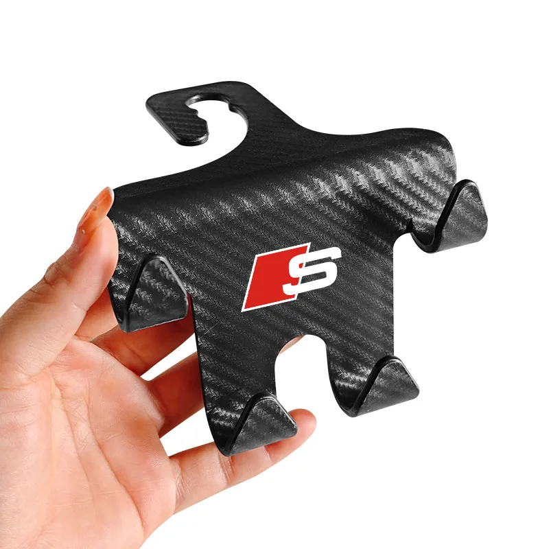  1/2 قطعة سيارة مسند الرأس بالمقعد هوك السيارات المقعد الخلفي المنظم اكسسوارات لأودي sline A3 A4 A5 A6 S7 A8 S3 S4 S5 S6 S7 S8 Q3 Q5 Q7 #2