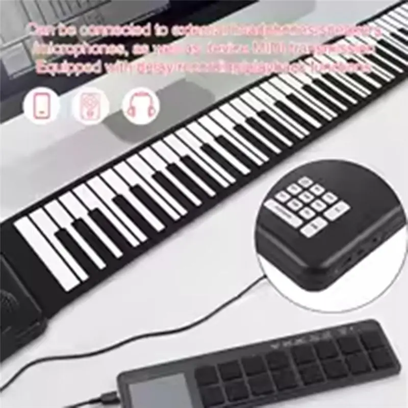 ABKV-88 Key Portable Handroll Electronic Piano Foldable Environmental Piano Home Practice Professional Piano