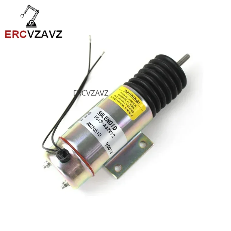 12 VOLT Throttle Solenoid D513-A32V12 fit for Trombetta Genie GS2668 29073GT 29073 GN-29073 GN29073 for Deutz F4L F3L Perkins