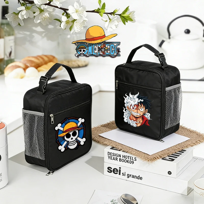 

Ones Piece Lunch Bag Boys Aluminum Insulat Foil Thickened Cute Game Role Kids Anime Lunch Box Bag for Student Office Worker Case