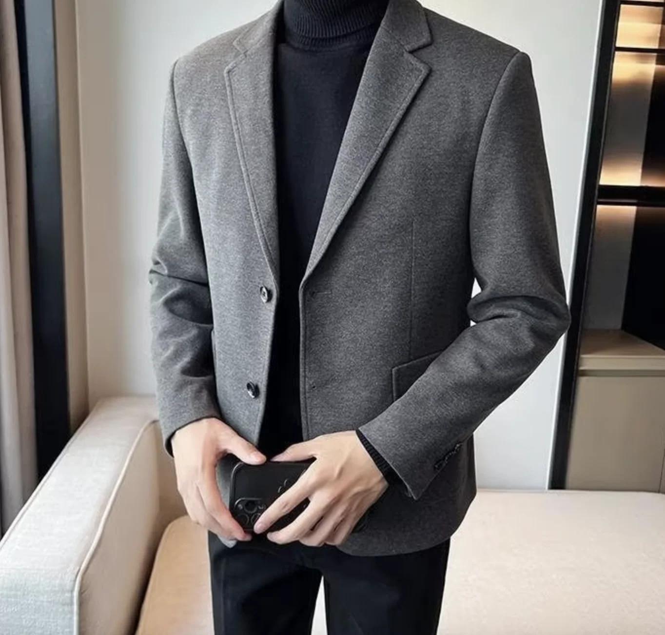 Traje grueso informal de invierno para hombre