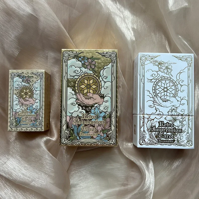 Original Genuine Retro Impression Bronzing Tarot Cards Double Copper Paper Casual Party Collection Card Desktop Decoration Gift