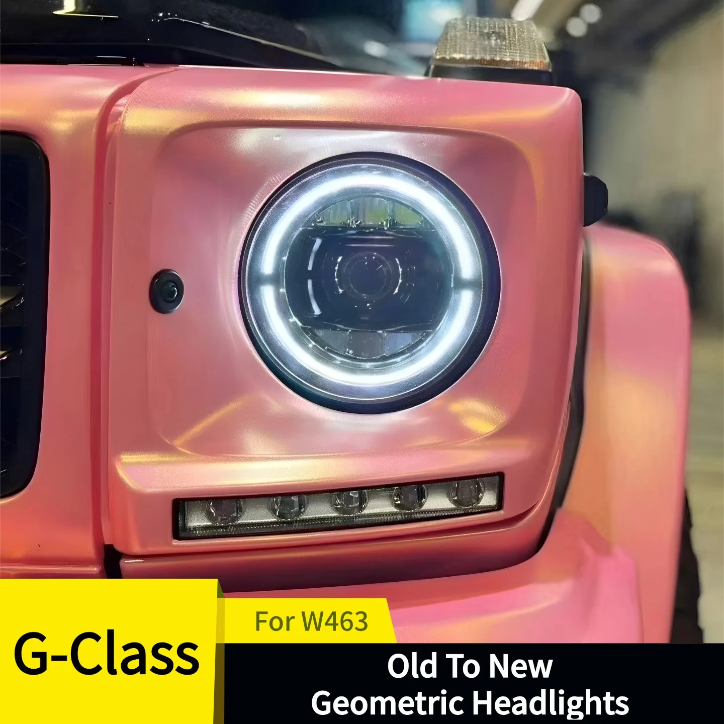 For W463 Mercedes Benz G-Class G350 G500 G55 G63 G65, Upgrade To W464 Geometric Led Headlights, Old Model Updated To New Style