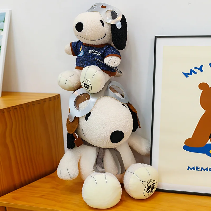 

Miniso Kawaii 35 см Snoopy Crossdressing Подушка-пилот Мультфильм Maintenanceman Плюшевая кукла Подарок на день рождения для девочек Рождественский подарок