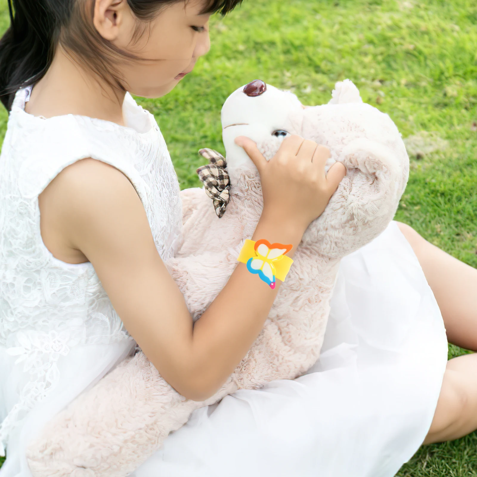 

6 Pcs Silicone Wristbands Butterfly Slap Bracelets Snap Party Favors Kids Birthday Decorations School Supplies Cartoon Slap