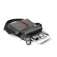 Luxury Design Men's Crossbody Bags Fashion Plaid Letter Printed Crossbody Bag Men Square Shoulder Bag Male Sling Messenger Bag - Image 6