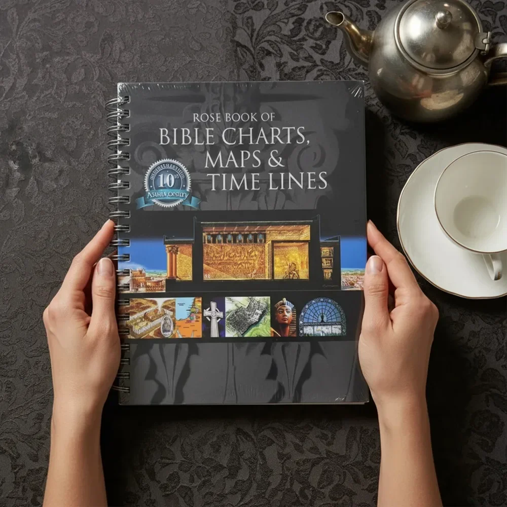 BIBLE CHARTS Spiral Notebook Time Management Travel Scenery Planner Durable Coil Binding 180 Degree Lay Flat Design