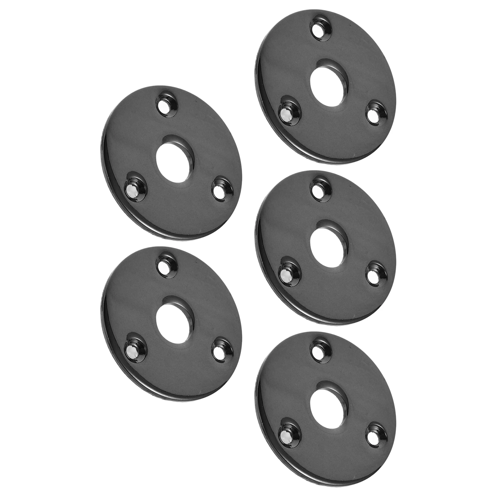 

5pcs Round Metal Jack Socket Plates For Electric Output Input Replacement Pickup Socket Plates Guitar Fittings Accessories