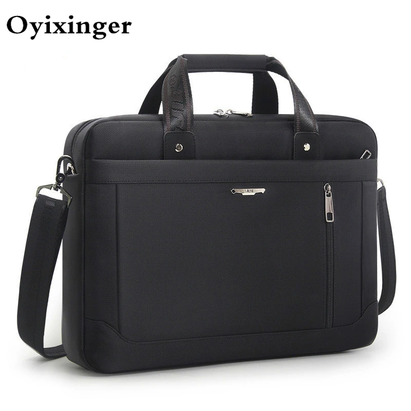 OYIXINGER Men Business Briefcase For Man Shoulder Bags Waterproof Nylon Male Work Office Bags For 15.6