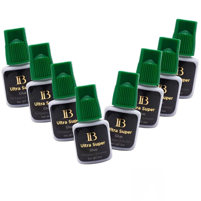 10Bottles IB Ultra Super Glue Eyelash Extensions Glue Green Cap Korea Individual ib Adhesive 5ml Fast Drying Wholesale