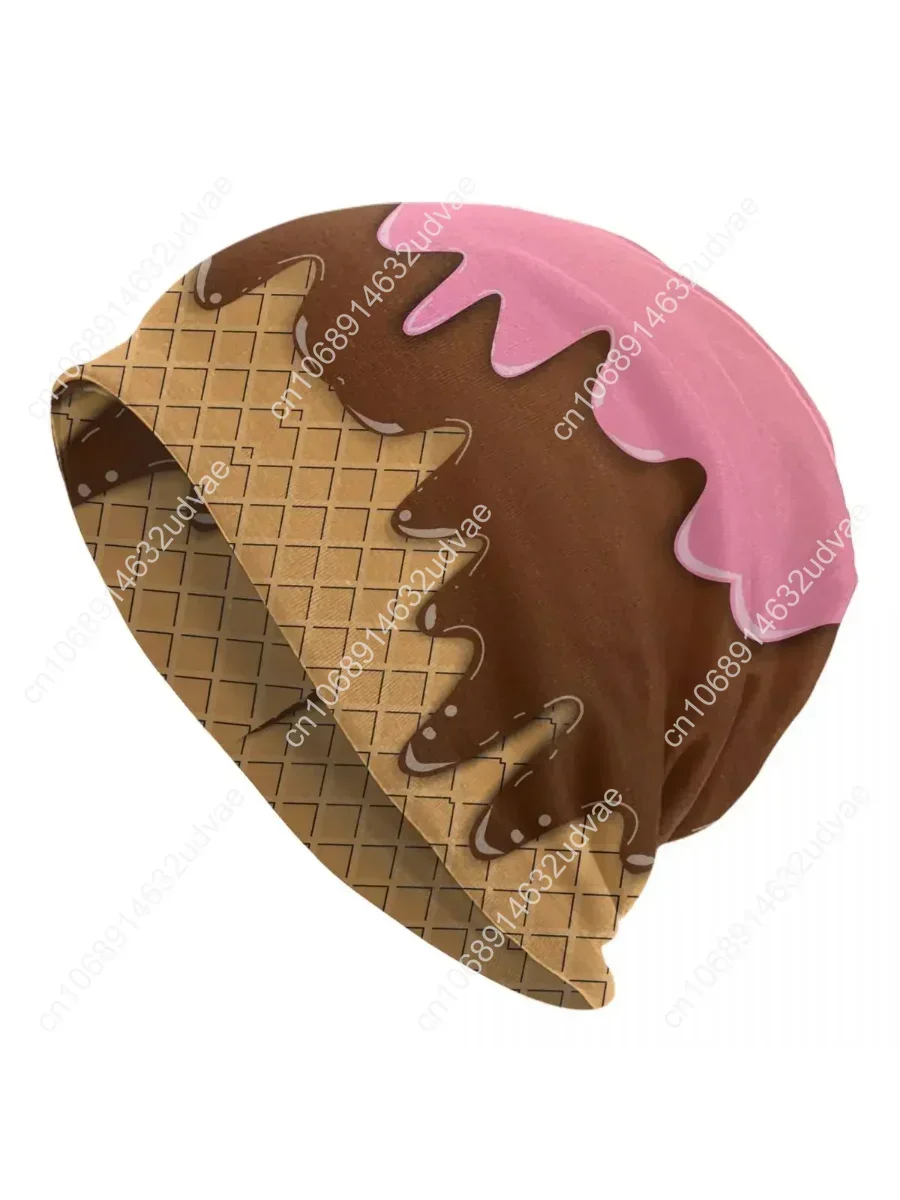 

Nutty Chocolate Ice Cream Waffle Unisex Punk style 3D print Beanies Hat For Men And Women Outdoor Hat