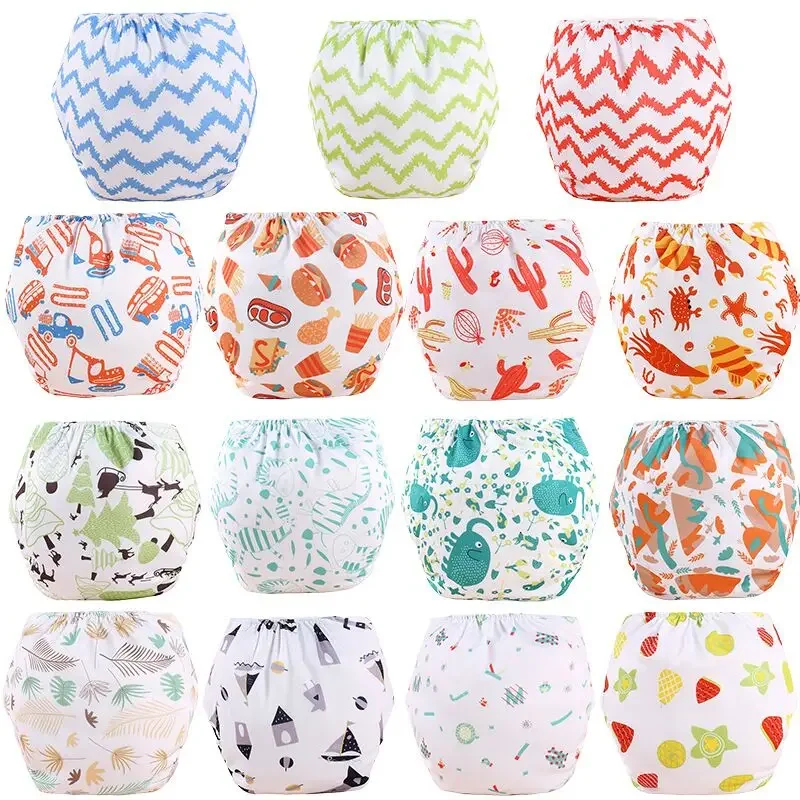 10pc/Lot Baby Diapers Cloth Diaper Reusable Nappies Training Pants Diaper Cover Washable Free Size