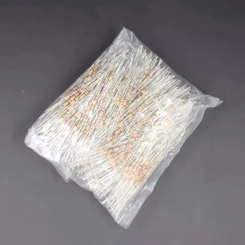 1000PCS 1/4W 0.25W Carbon Film Resistor 5% 1R 1M 10R 100R 220R 330R 1K 2.2K 3.3K 4.7 6.8K 10K 22K 47K 100K 10 100 220 330 470 910 ohm