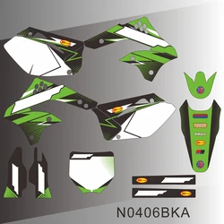 For Kawasaki KXF 450 KX 450F 2006 2007 2008 Full Graphics Decals Stickers Motorcycle Background Custom Number Name N0406BKA