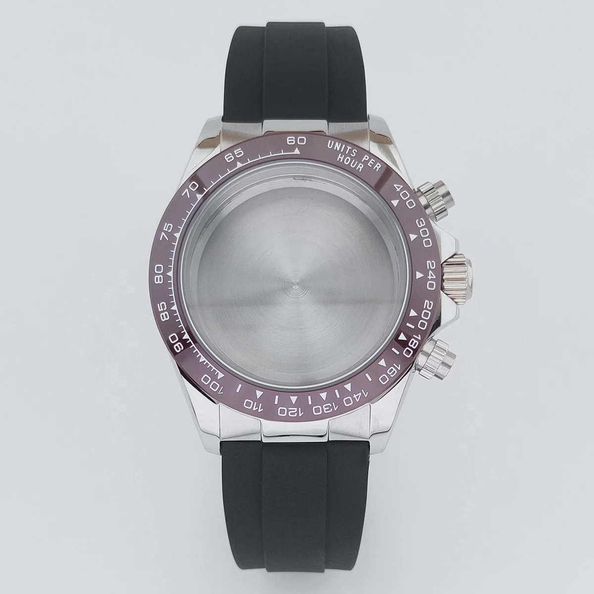 NEITON VK63 39mm Watch Case Silver/Gold With Strap Solid Stainless Steel For VK63 Watches Automatic Movement Accessory Parts image 3